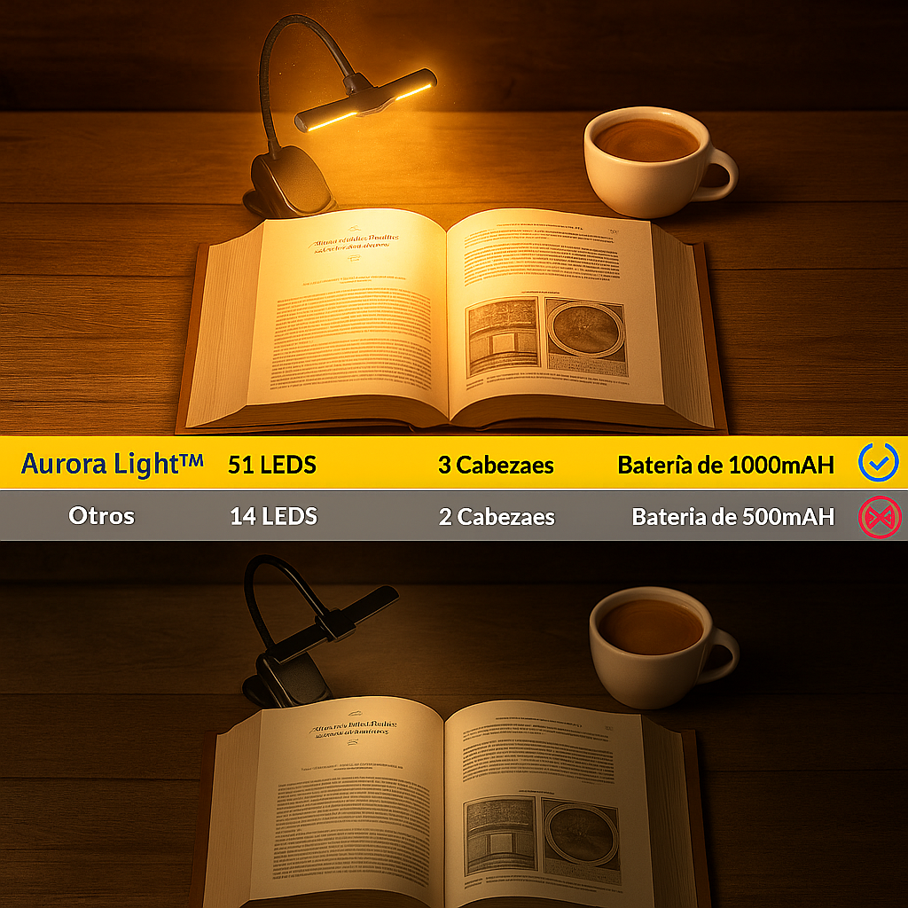 Book Light – Rechargeable LED Clip-On Reading Lamp with Adjustable Warm Brightness